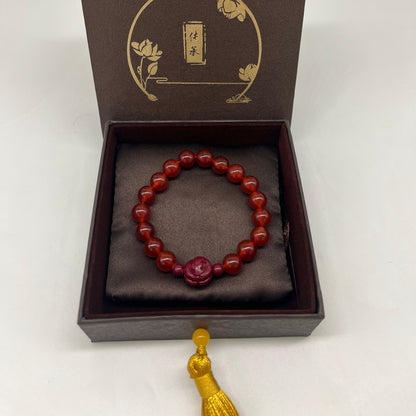 Feng Shui Fire Element Bracelet · Carnelian for Passion & Action