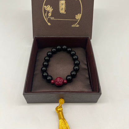 Feng Shui Water Element Bracelet · Obsidian for Calm & Protection