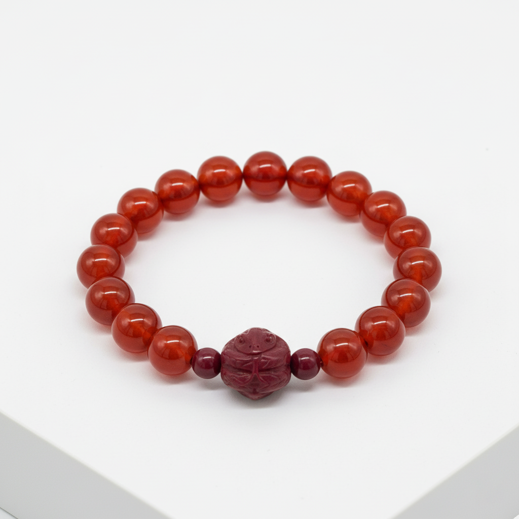 Feng Shui Fire Element Bracelet · Carnelian for Passion & Action