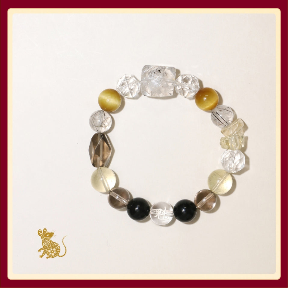 Rat Zodiac Crystal Bracelet · Five Element Energy · Ritual Blessed