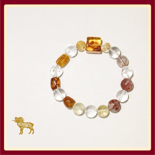 Goat Zodiac Crystal Bracelet · Compassion & Creativity · Ritual Blessed