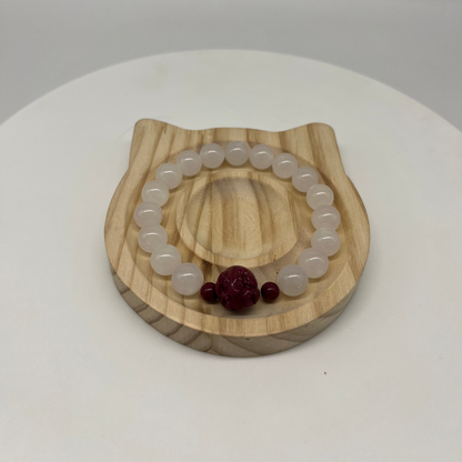 Feng Shui Metal Element Bracelet · White Chalcedony for Clarity & Prosperity