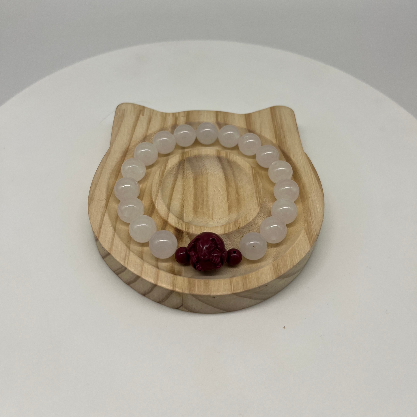 Feng Shui Metal Element Bracelet · White Chalcedony for Clarity & Prosperity