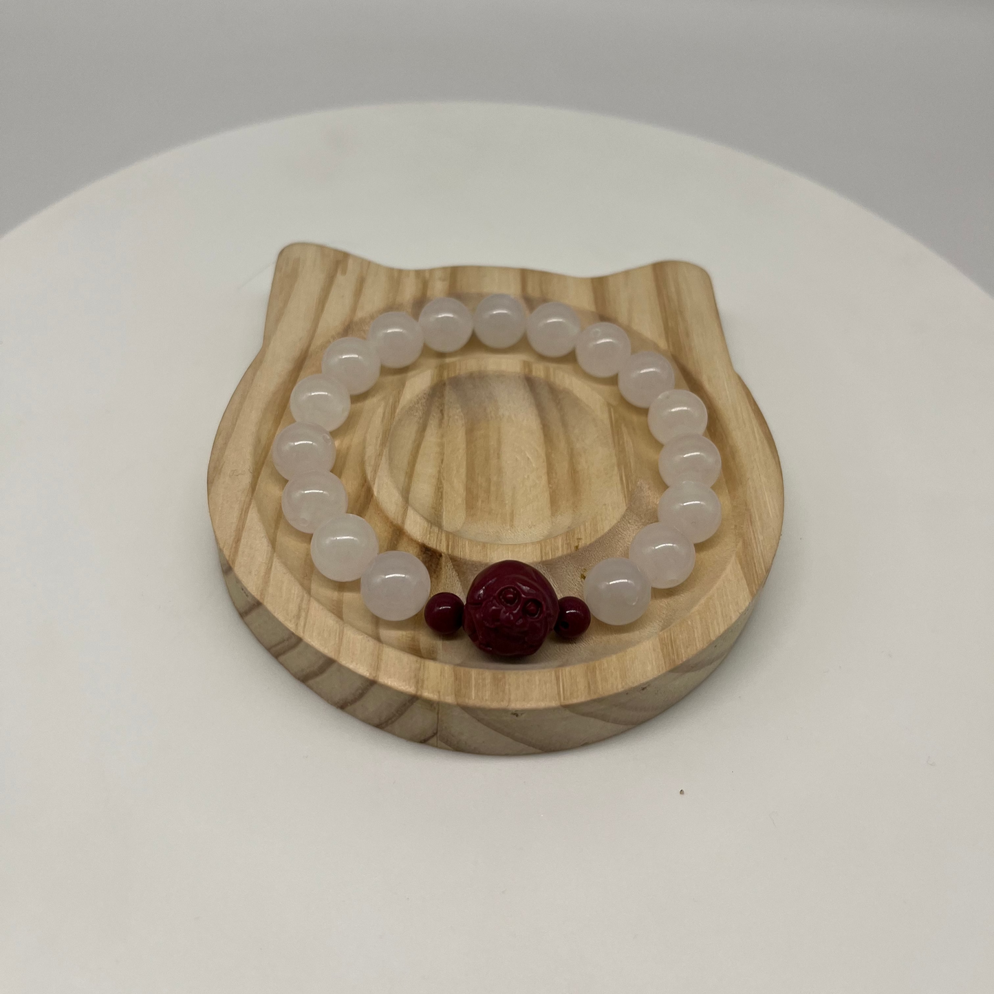 Feng Shui Metal Element Bracelet · White Chalcedony for Clarity & Prosperity