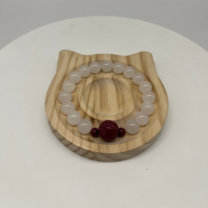 Feng Shui Metal Element Bracelet · White Chalcedony for Clarity & Prosperity