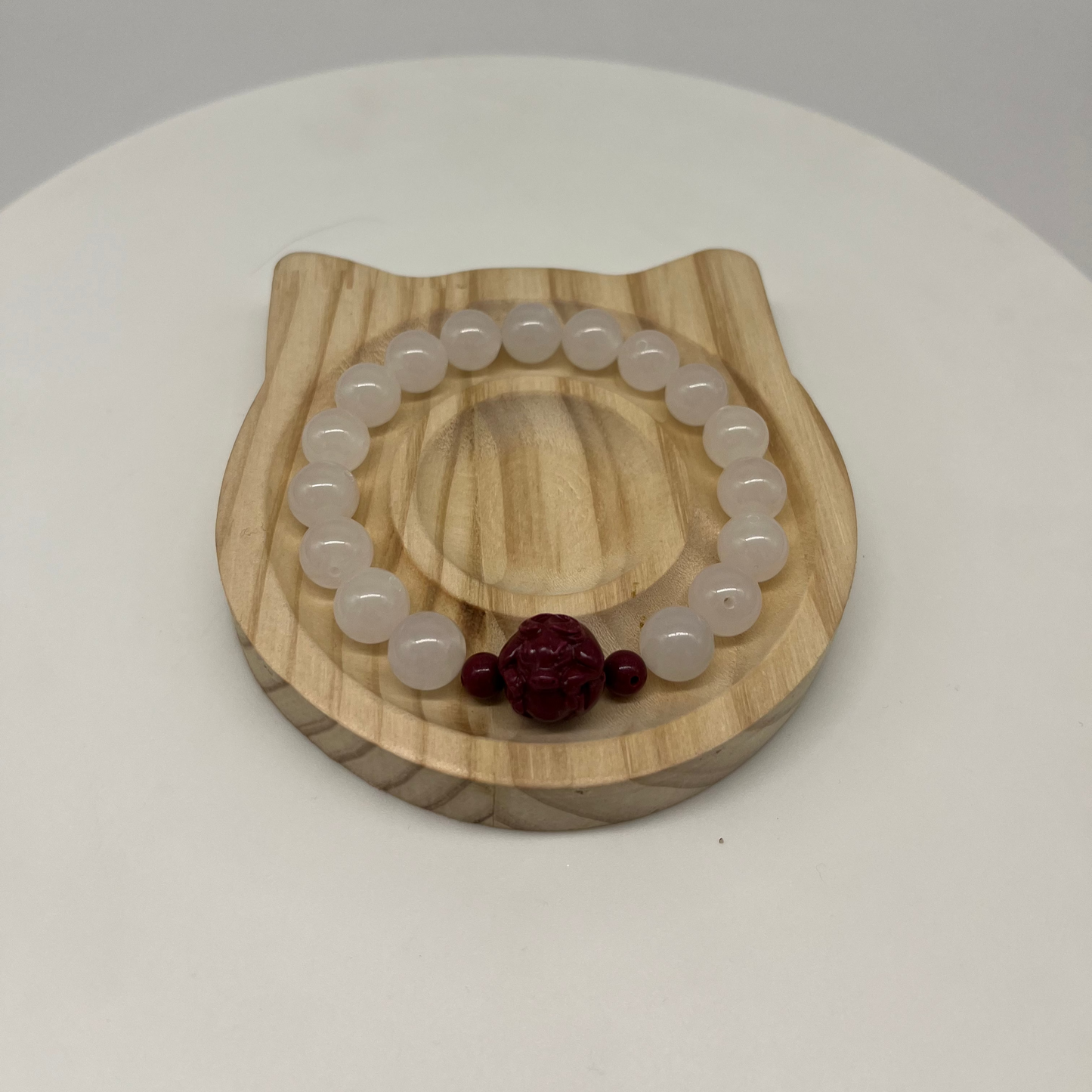 Feng Shui Metal Element Bracelet · White Chalcedony for Clarity & Prosperity