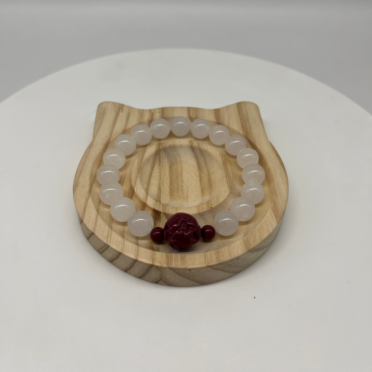 Feng Shui Metal Element Bracelet · White Chalcedony for Clarity & Prosperity