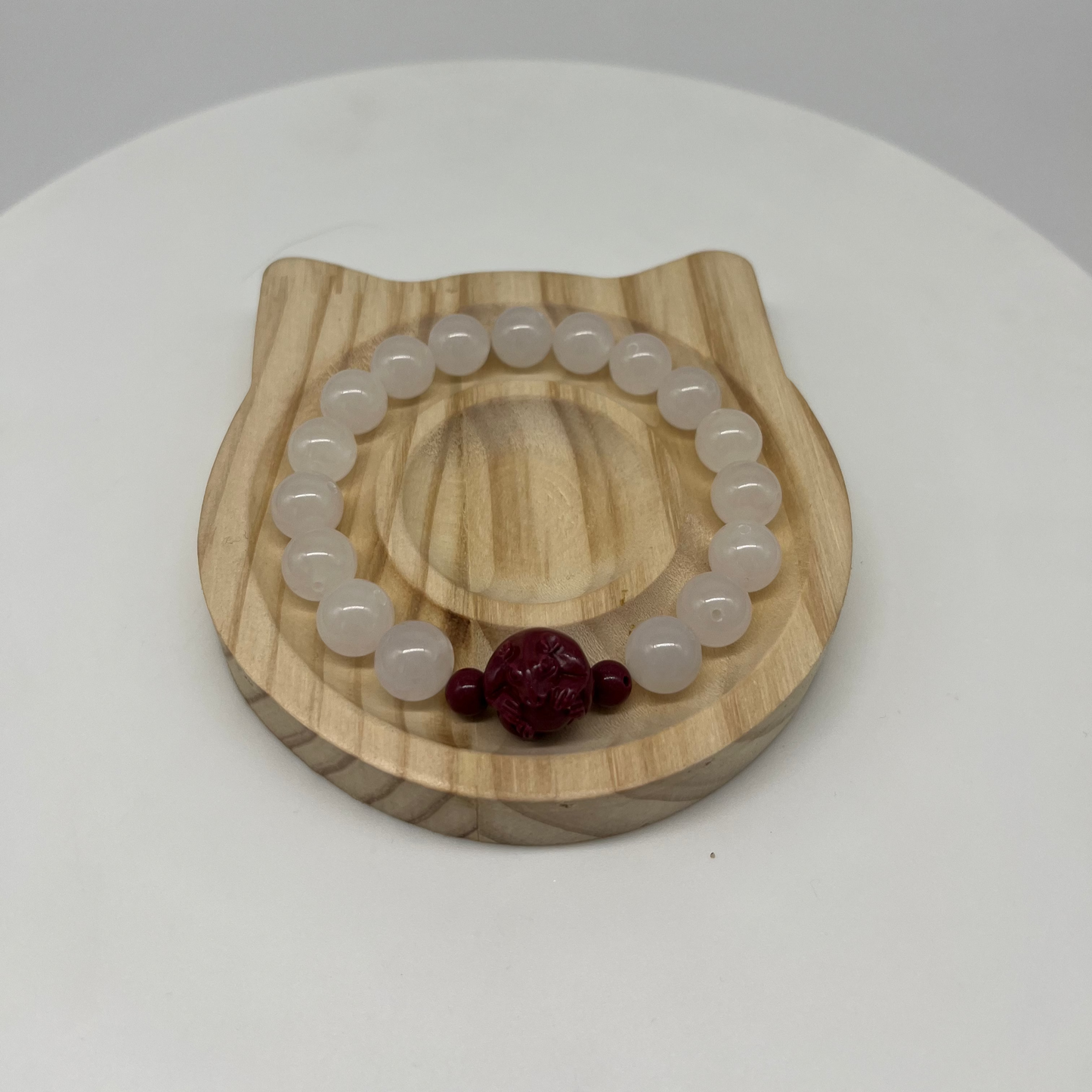 Feng Shui Metal Element Bracelet · White Chalcedony for Clarity & Prosperity