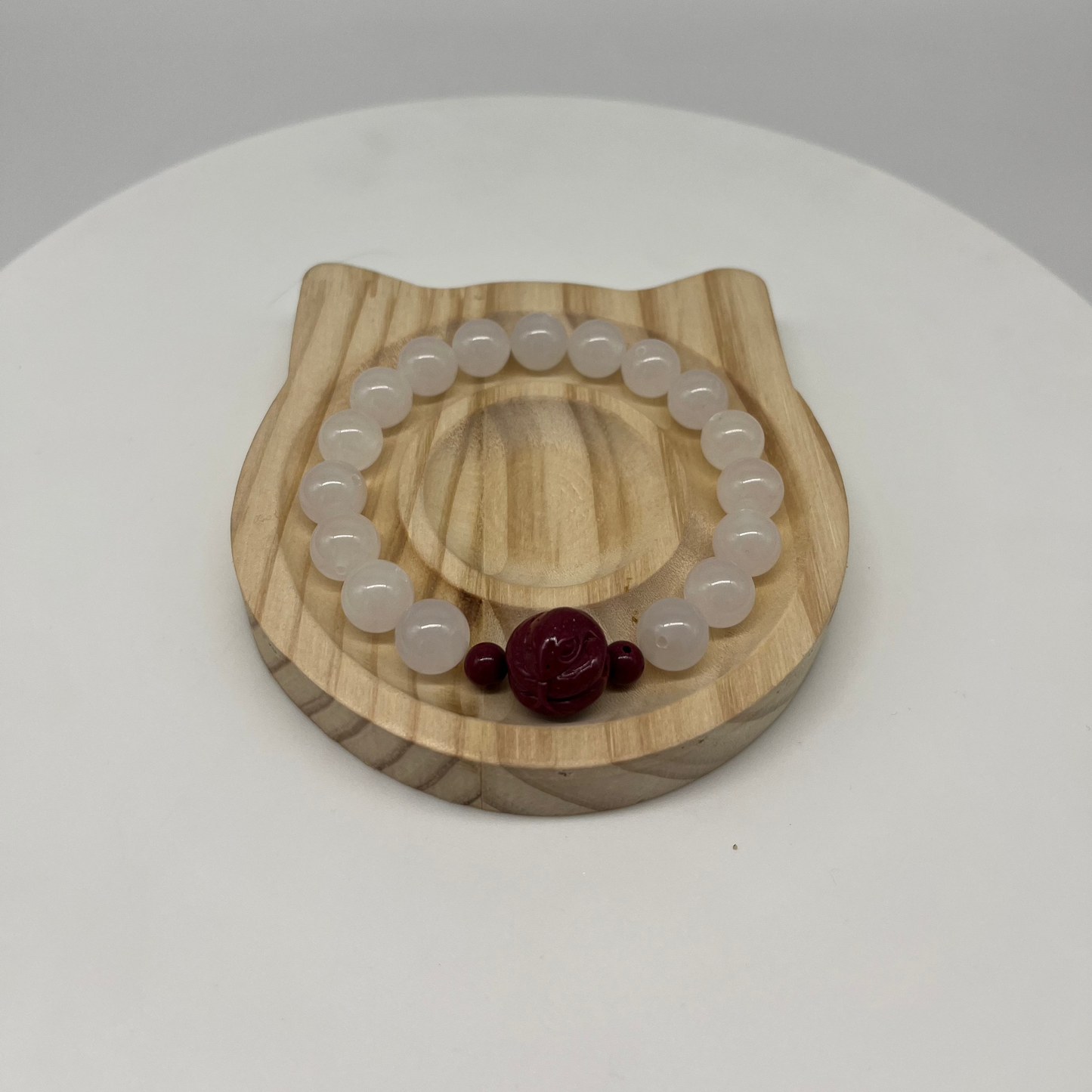 Feng Shui Metal Element Bracelet · White Chalcedony for Clarity & Prosperity