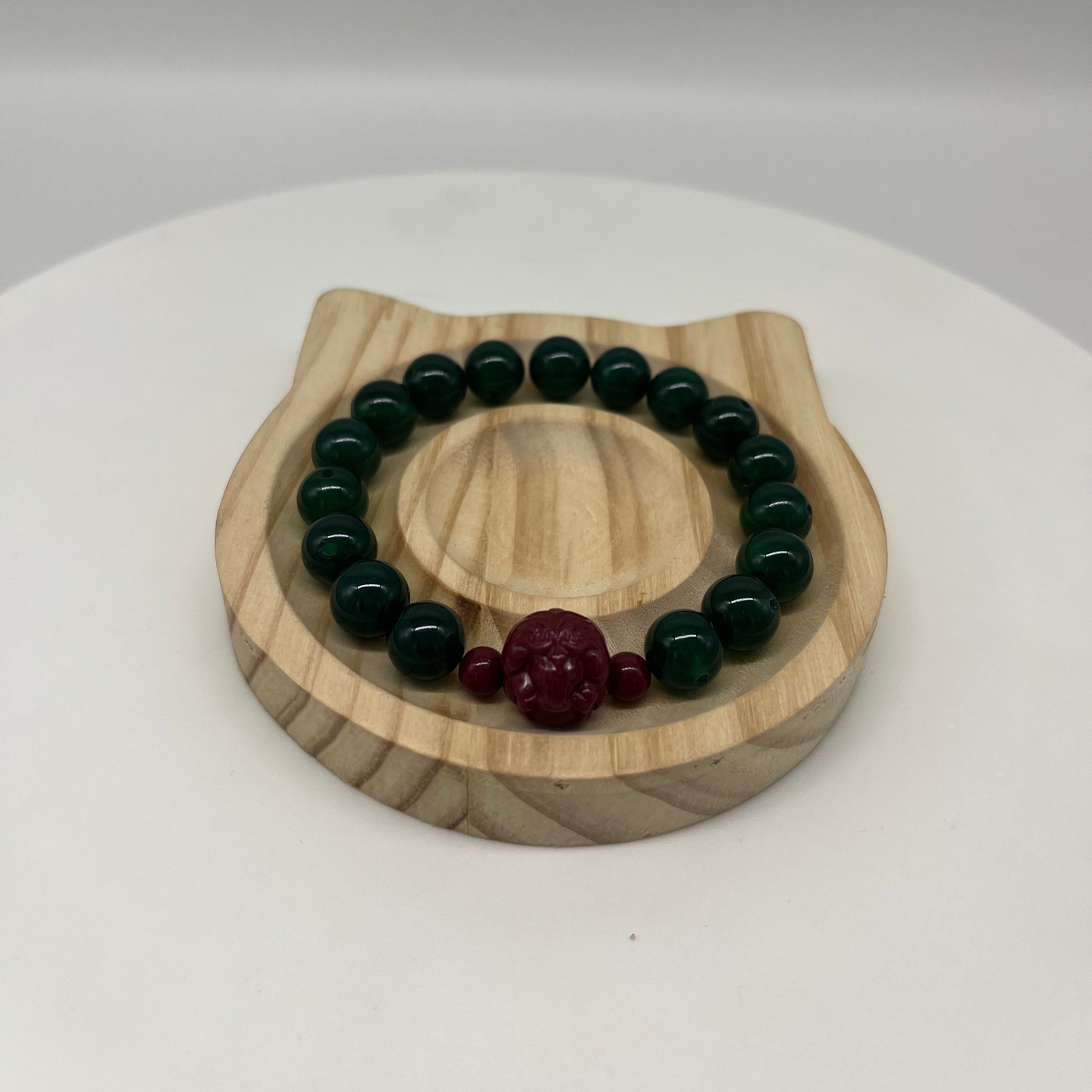 Feng Shui Wood Element Bracelet · Green Agate for Growth & Harmony
