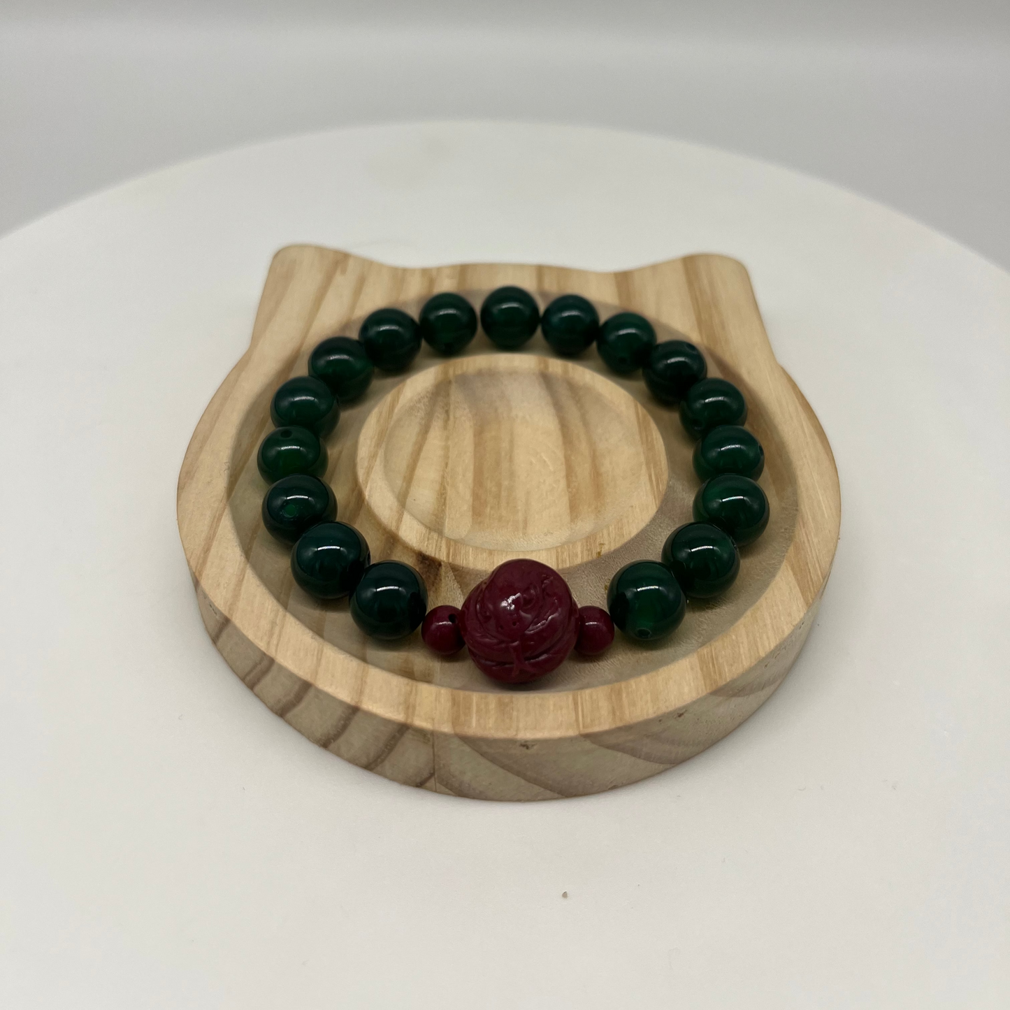 Feng Shui Wood Element Bracelet · Green Agate for Growth & Harmony