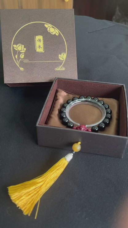 Feng Shui Water Element Bracelet · Obsidian for Calm & Protection