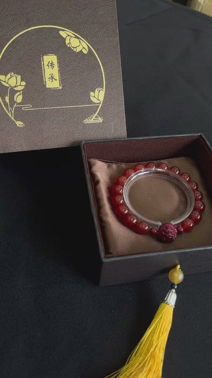 Feng Shui Fire Element Bracelet · Carnelian for Passion & Action